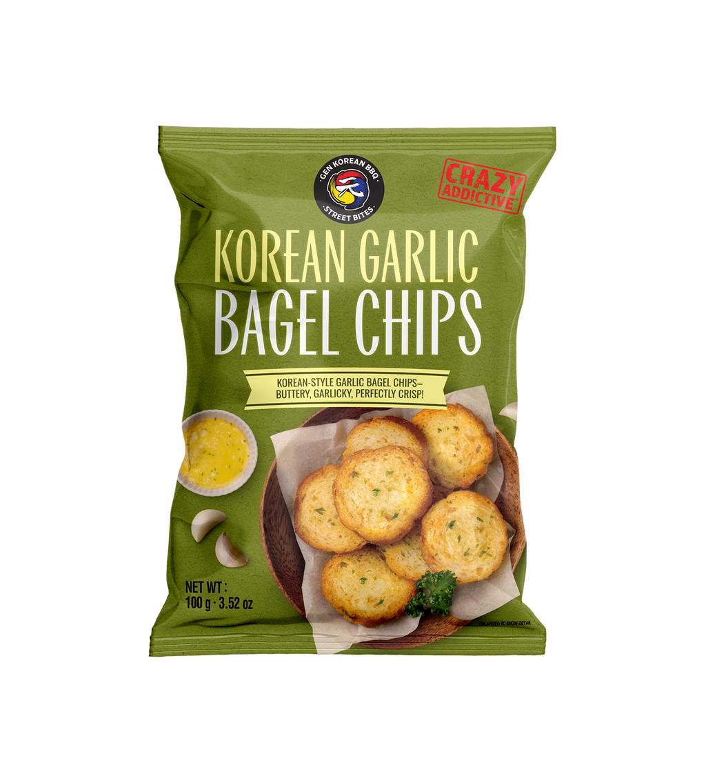Korean Garlic Bagel Chips