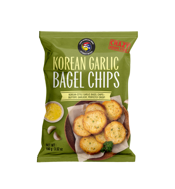 Korean Garlic Bagel Chips