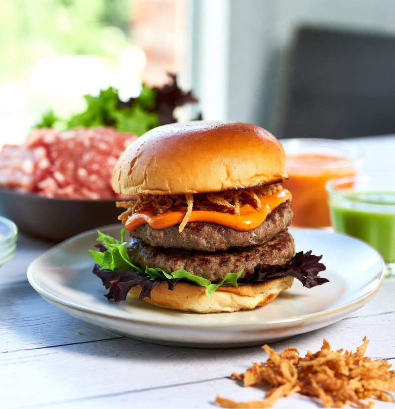 Pork Burgers w/ Gochujang Aioli