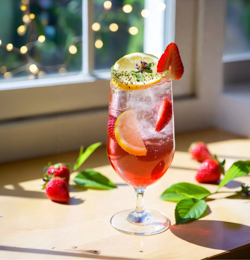 Strawberry Green Tea Cocktail